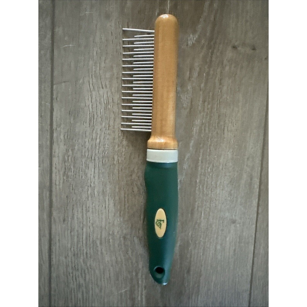 Pet Grooming Comb Brush Stainless Steel Soft Rubber Handle